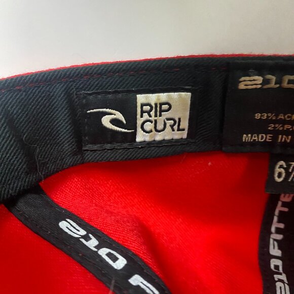 Vintage Rip Curl Hat Cap Flexfit Men's 6 7/8 - 7 1/4 Patch Red Flex Fit - Picture 10 of 10